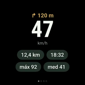 Aviso de giro en el reloj